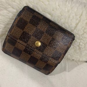 AUTHENTIC LOUIS VUITTON DAMIER EBENE ELISE WALLET